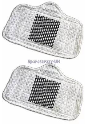 For Home-Tek HT824 High Quality Micro Fibre Steam Mop Scrub Pads Pack Of 2 • £4.02