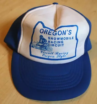 Vintage Oregon's Snowmobile Racing Circuit  Blue Snapback Hat • $184.95