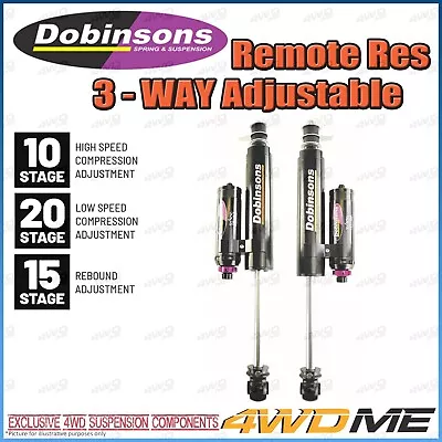 For Toyota Hilux GUN126 N80 DOBINSONS MONOTUBE RES MRA 3WAY REAR SHOCKS 2-3  Lif • $1025