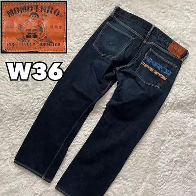 Momotaro Jeans Used H0705SP 15.7oz Selvedge Denim Indigo Size W36 Made In Japan • $240.44
