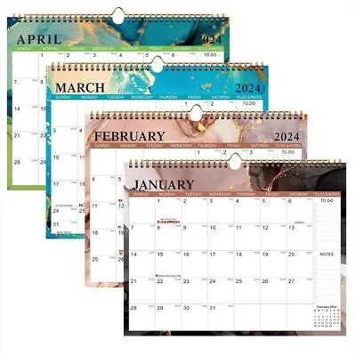 2024 Large Wall Desk Calendar To-do Lists Yearly Monthly Weekly Daily Planner • £8.81