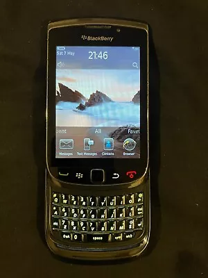 Blackberry Torch 9800 Black Mobile Slide Smartphone Browsing Apps Etc 99p • £0.99