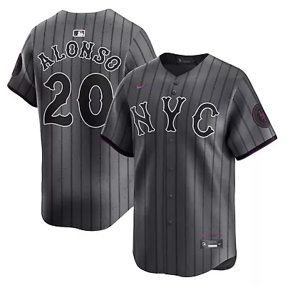 Men's New York Mets Pete Alonso Graphite 2024 City Connect Jersey • $59.99