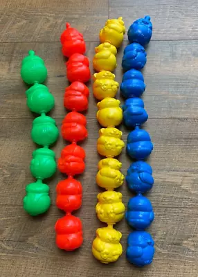 Vtg 1984 Fisher Price SNAP & LOCK Connecting Plastic Animals Lot Of 28 Pop Beads • $22.50