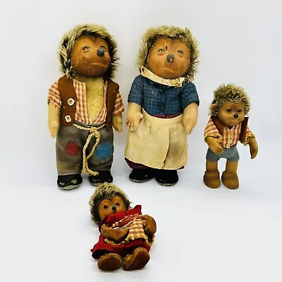 Vtg Steiff Mecki Micki Mucki & Macki Hedgehog Doll Family (1950's-60's) W/DAMAGE • $36.95
