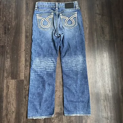 Mens Big Star Voyager Straight Size 34L Denim Distressed Blue Jeans 33  Inseam • $27.74