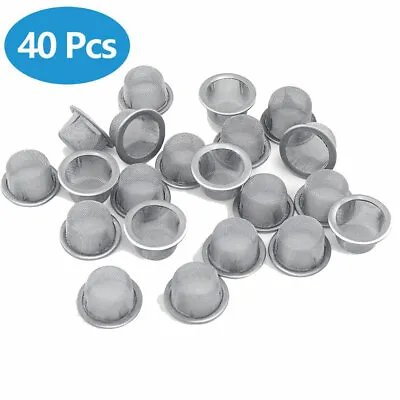 40PCS Tobacco Smoking Pipe Metal Filter Screen Steel Mesh Concave Bowl Style US • $9.49