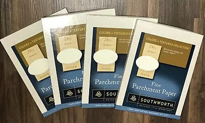 4 Packs Southworth Fine Parchment Paper Ivory P984C  24lb. 8-1/2 X11  80 Sh/Pk • $60