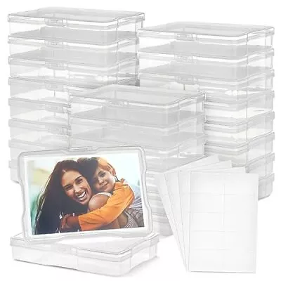 24 Photo Storage Boxes For 4x6 Pictures Photo Organizer Storage Containers Wi... • $43.51