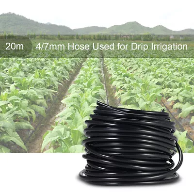 20m Watering Tubing Hose Pipe 4MM/7MM Micro Drip Garden Irrigation System • £5.98