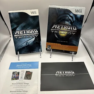 Metroid Prime Trilogy: Collector's Edition Steel Case (CIB) W/Manual And Artbook • $98.77