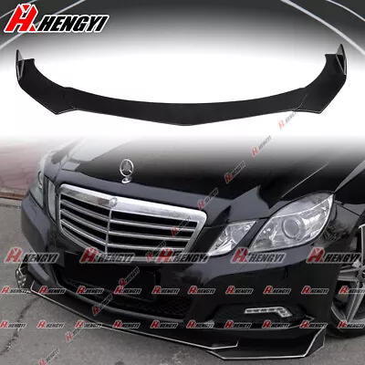 For Mercedes W212 Gloss Blk Front Lip Splitter Spoiler E-Class E65 E63 E400 E350 • $75.69