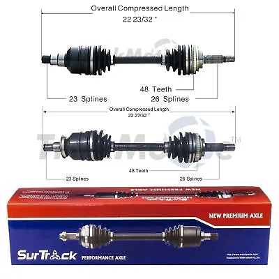 Pair Of 2 Front CV Joint Axle Shafts For Toyota Camry Corolla RAV4 SurTrack Set • $118.96