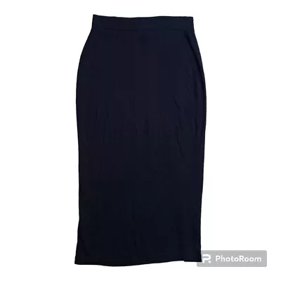 Bryn Walker Skirt Women's Size XL Black Pencil Maxi Skirt Pull-on Stretchy • $28.98