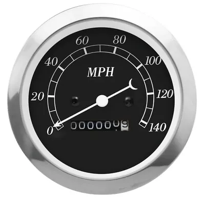 MOTOR METER RACING Classic 85mm 3-3/8  Mechanical Speedometer Odometer 140 MPH • $44.99