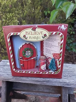 Vintage Christmas Door / Santa Door Decoration / AS NEW IN BOX / OLD STOCK • $18.99