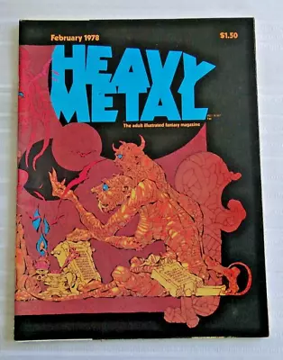 Vintage Magazine Heavy Metal The Adult Illustrated Fantasy Magazine Feb 1978 170 • $6