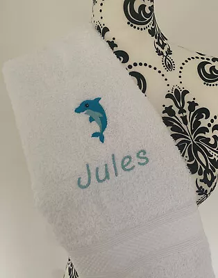 £7.99 • Buy Dolphin - Personalised - Flannel / Hand Towel / Bath Towel