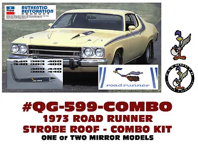 $266.95 • Buy Qg-599+ 1973 Plymouth Road Runner - Side & Roof Strobe Stripe - Combo 