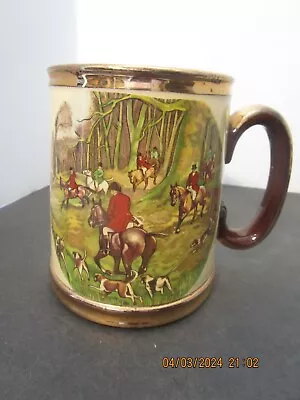 Vintage Gibsons Fox Hunt Staffordshire Pottery Mug England • $6