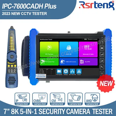 Rsrteng 4K CCTV Tester IPC-7600CADH Plus 7  HD CVI TVI AHD HDMI IP Camera Tester • $371.85