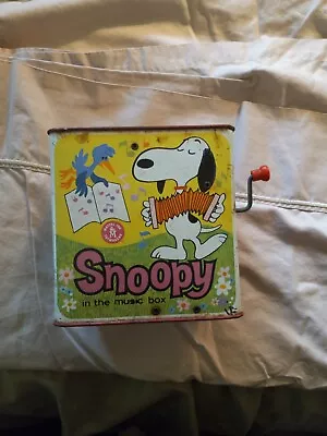 Peanuts Vintage 1966 Snoopy In The Music Box Mattel Jack In The Box • $9.99