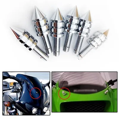 For Universal Motorcycle Spike Bolts Chrome(Windscreen Fairings License Plate) • $11.70