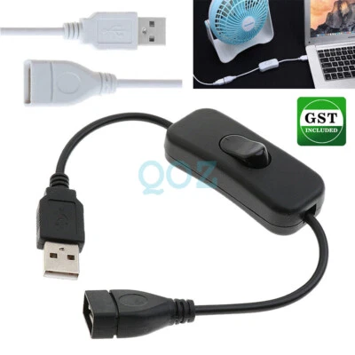 $5.50 • Buy USB Male To Female Extension Cable With ON/OFF Switch Toggle Power Control