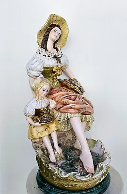 Vintage Large Porcelain Figurine Capodimonte Italy • $99.99