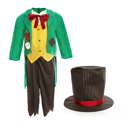 Boys Dickensian Costume Artful Dodger Hobbit Hatter World Book Day Fancy Dress • £6.99