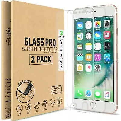 100% Genuine Tempered Glass Screen Protector Protection For Apple Iphone 6 6S • £2.98