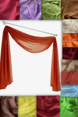 £8.99 • Buy Voile Scarves  ~ Net Curtains Swags & Scarf Voile Panel   Various Colours