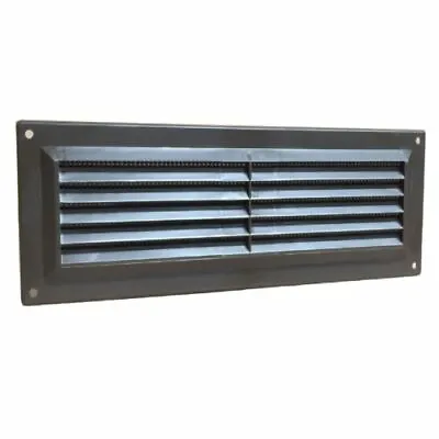 9  X 3  Brown Plastic Louvre Air Vent Grille With Flyscreen Cover 'MAP BRAND' • £3.45