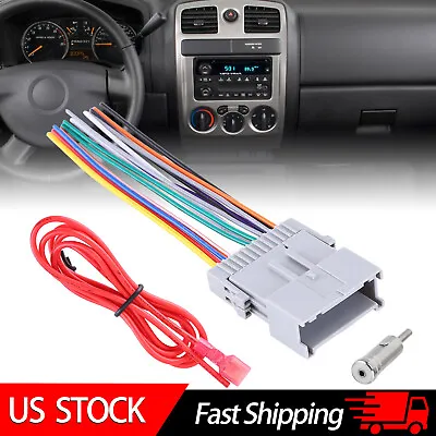 Stereo Radio Install Wire Harness + Antenna Adapter Fits GMC Pontiac Buick Chevy • $4.99