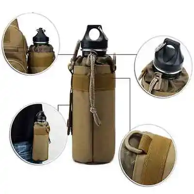 Tactical Molle Water Bottle Pouch Belt Bag Military Hiking Camping Bottle Holder • $6.29