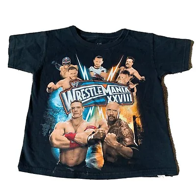 £23.52 • Buy WWE XXVIII WrestleMania The Rock John Cena Graphic T-shirt Men Kids Sz 6/7