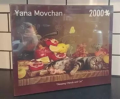 SEALED Ravensburger Puzzle 2000 Pcs Yana Movchan SLEEPING CHERUB & CAT (SHF) • $34.99