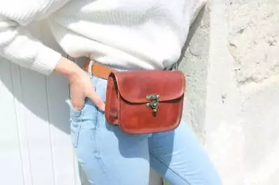 Vintage Leather Waist Bag Fanny Pack Belt Case Pouch Handbags Satchel Mini 7 In • $64.56