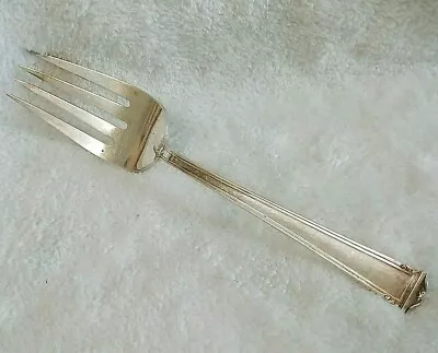 Antique International Silver JS Co Theseum Sterling Silver Serving Fork 8  Long • $95