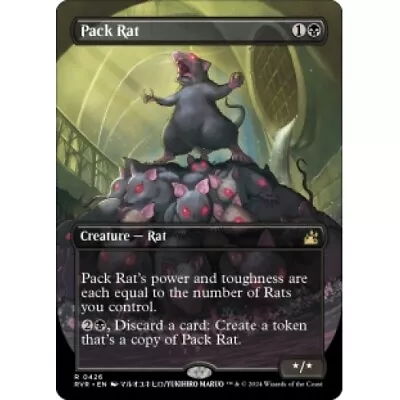 PACK RAT (BORDERLESS) Ravnica Remastered Magic MTG MINT CARD • $1.59