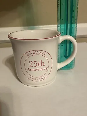 Vintage Mary Kay 25th Anniversary Coffee Mug Tea Cup 1963-1988 3” Ceramic • $14.99