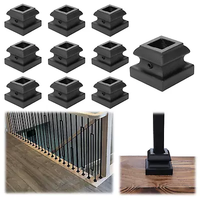 10Pack Iron Baluster Shoes Stair Flat Shoe With Screw For 1/2  Square Baluster • $22.86