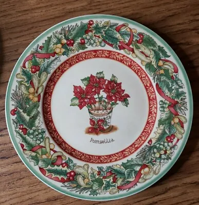  New  Villeroy & Boch Poinsettia Festive Memories 8 1/2  Salad Plate Christmas • $19.99