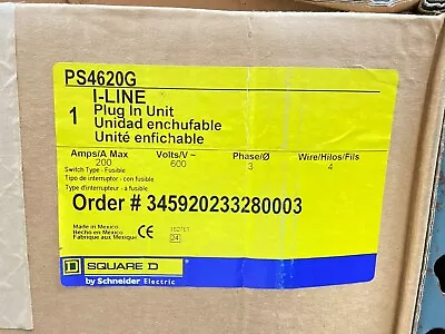 Square D Ps4620g  200 Amps 600 Volts 3 Phase 4 Wire New In Box • $3375
