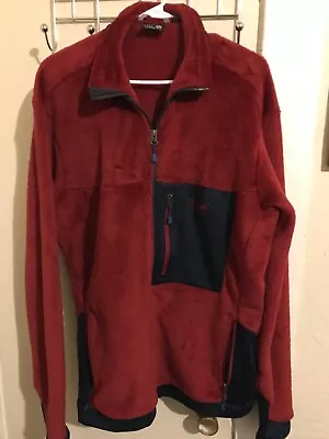 Mountain Hardwear Monkey Man Deep Pile Full Zip Fleece Jacket Red Men’s Size XL • $45