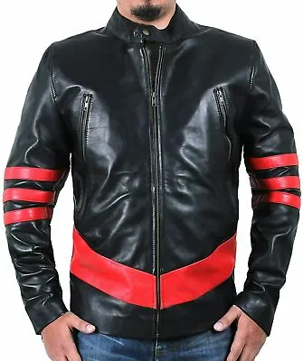 £134.41 • Buy X-Men Wolverine Leather Jacket Vintage Biker Classic Jacket Real Lambskin Coat