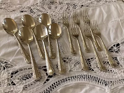 Vintage RODD “NEMESIA” Silver Plate Cake Forks & Spoons X6 • $24
