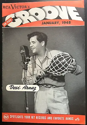  I Love Lucy  Desi Arnaz Rare 1948 Cover Issue Rca Victor's  In The Groove  Mag! • $124.50