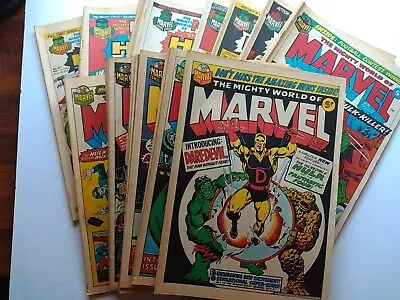 Mighty World Of Marvel #20 To #47  - 27 Issues 1973 - See Description • £35