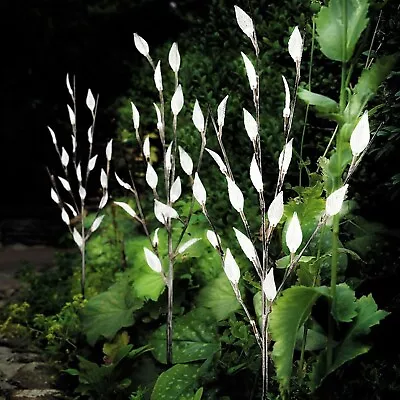 £10.99 • Buy 3Pcs GARDEN OUTDOOR ORNAMENTAL BRANCH 60 LED TREE LEAF SOLAR LIGHT BRIGHT NIGHT